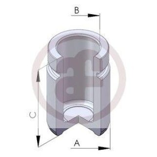 D025253_поршень суппорта! d38 Akebono Mitsubishi Lancer IX 03>/Outlander II 07-12 фото
