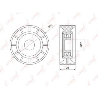 Ролик дополнительный руч. ремня LYNXauto PB-7002 фото