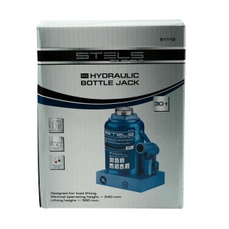 Домкрат бутылочный 30т гидравлический 244–370мм STELS фото 2