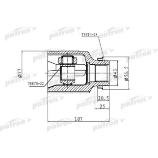Шрус привода PATRON PCV1172 фото