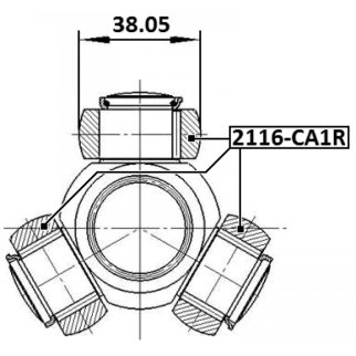 Трипоид FEBEST 2116-CA1R фото 2