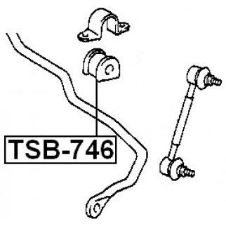 Втулка (сайлентблок) переднего стабилизатора FEBEST TSB-746 фото 2 Втулка (сайлентблок) переднего стабилизатора FEBEST TSB-746 фото 2