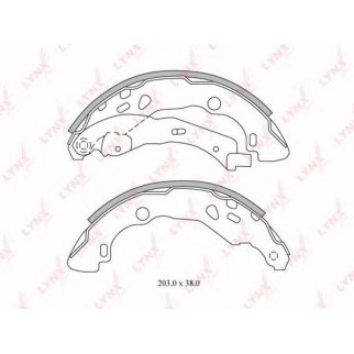 Колодки барабанные к-кт LYNXauto BS-6300 фото