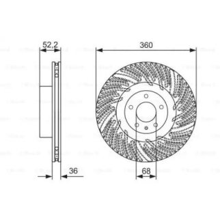 Диск тормозной передний вентилируемый BOSCH 0 986 479 D29 фото
