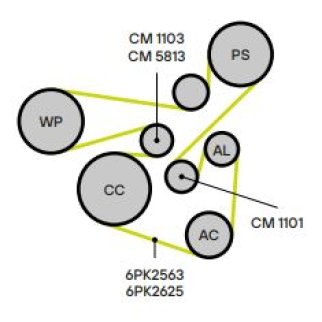 Ролик ручейкового ремня TRIALLI CM 1101 фото 3