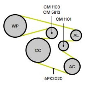 Ролик ручейкового ремня TRIALLI CM 1101 фото 5