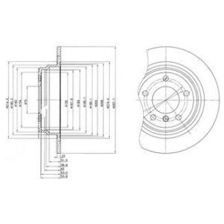 Диск тормозной задний DELPHI BG3044 фото