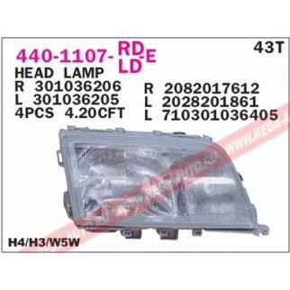 Фара правая DEPO 440-1107R-LD-E фото