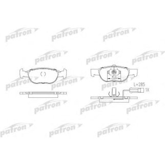 Колодки тормозные передние к-кт PATRON PBP1040 фото