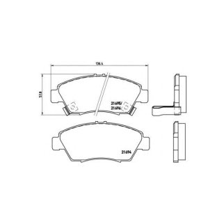 Колодки тормозные передние к-кт brembo P 28 023 фото