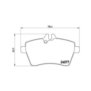 Колодки тормозные передние к-кт brembo P 50 056 фото