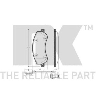 222566NK_колодки дисковые передние! (с бортовой платф.) Ford Transit 2.2TDCi/2.4TDCi 06> фото