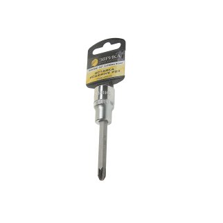 Насадка-вставка с битой Pozidrive PZ4&quot; 1/2&quot; 22мм L=100мм (с держателем) ЭВРИКА фото