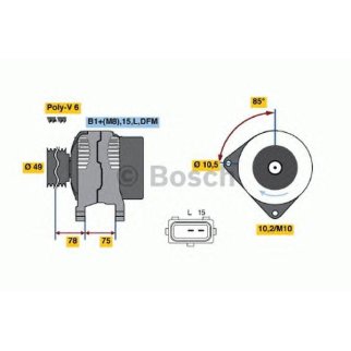 Генератор BOSCH 0 986 041 810 фото
