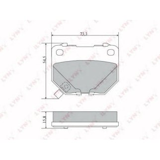 Колодки тормозные задние к-кт LYNXauto BD7108 фото