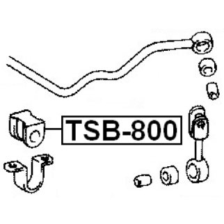 Втулка (сайлентблок) переднего стабилизатора FEBEST TSB-800 фото 2
