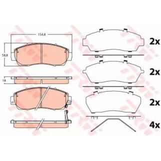 Колодки тормозные передние к-кт TRW GDB3581 фото
