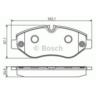 Колодки тормозные передние к-кт BOSCH 0 986 495 098 фото