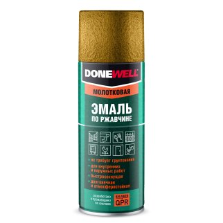 Эмаль по ржавчине молотковая Бронзовая 520 мл DONEWELL DW-3006 фото