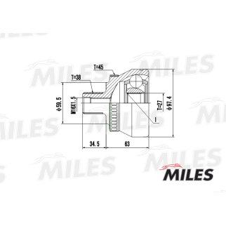ШРУС AUDI A4 I-II/A6 II/A8 I/VW PASSAT V 1.9TDI-2.8 94-05 нар. +ABS фото