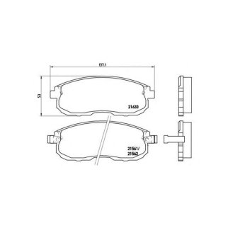 Колодки тормозные передние к-кт Brembo P 56 021 фото