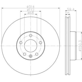 Диск тормозной передний вентилируемый TEXTAR 92132205 фото