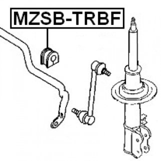 Втулка (сайлентблок) переднего стабилизатора FEBEST MZSB-TRBF фото 2