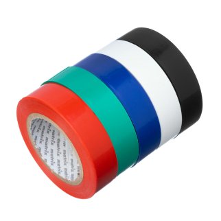 Изолента ПВХ цветная 15ммх10м, 5шт/уп, 150мкм Matrix фото