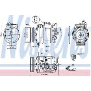 Компрессор системы кондиционирования Nissens 89091 фото