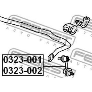 0323001_тяга стабилизатора переднего правая! Honda Civic EU/EP/ES 01> фото