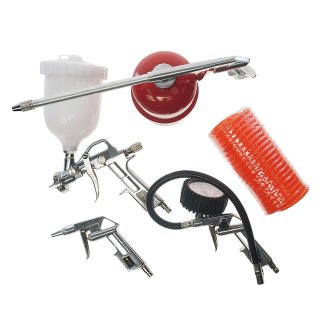 Набор пневмоинструмената (краскопульт, для мойки, для подкачки, для обдувки) ЭВРИКА фото 2