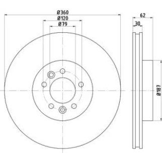 Диск тормозной передний вентилируемый TEXTAR 92283205 фото