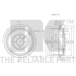 Барабан тормозной задний (230x39,7mm) / SEAT Inca,VW Cadyy-II 96~04 фото