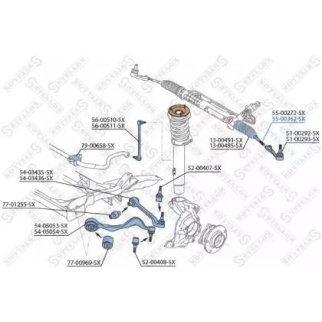 55-00362-SX_тяга рулевая! BMW E87/E90/E91 1.6-2.0/1.8D/2.0D 04&gt; фото
