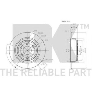 Диск тормозной задний NK 202652 фото