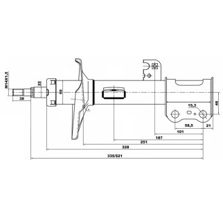 Амортизатор передний FEBEST 01665181FL фото 2