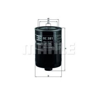 Фильтр масляный MAHLE OC 381 фото