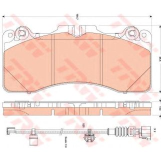 Колодки тормозные передние к-кт TRW GDB3506 фото