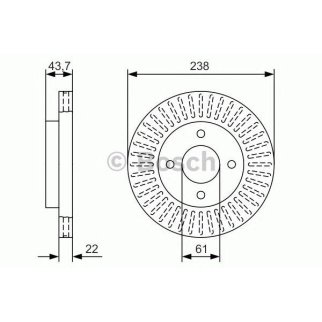 Диск тормозной передний вентилируемый BOSCH 0 986 479 A87 фото