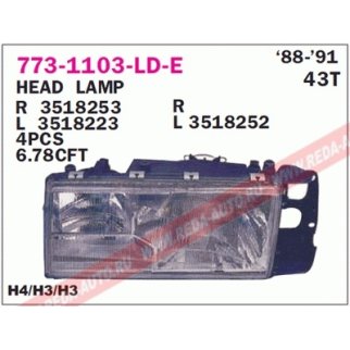 Фара передн прав VOLVO: 940 92-98 фото