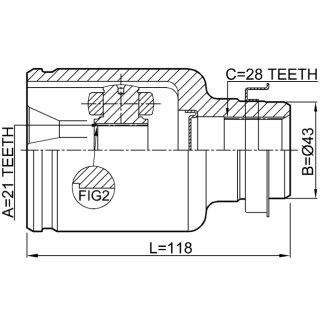 ШРУС внутренний FEBEST 0511-DY5WATRH фото 2