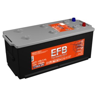 Аккумуляторная батарея TUBOR EFB 6СТ190 (+слева(3)) 513х225х218 1100А фото