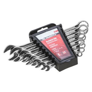 Набор ключей комбинированных 6-19мм 8 шт. полиров. хром MATRIX фото