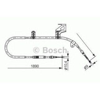 Трос стояночного тормоза правый BOSCH 1 987 477 804 фото