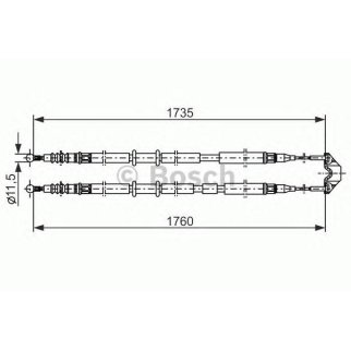 Трос стояночного тормоза BOSCH 1 987 477 934 фото