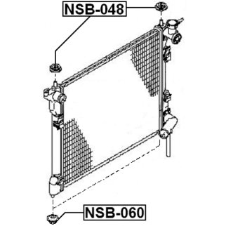 Подушка радиатора FEBEST NSB-048 фото 2