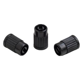 Колпачки на шинный вентиль с ключом, черные, пластик (60 шт.) (AVC-60-02) фото 1