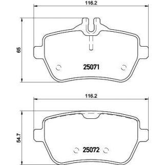 Колодки тормозные задние к-кт TEXTAR 25071 03 фото