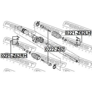 Наконечник рулевой левый FEBEST 0221-Z62LH фото