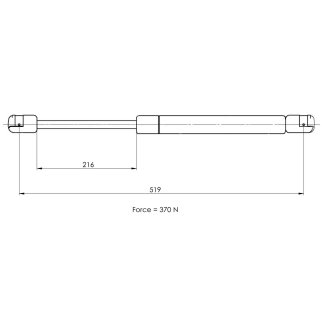 Газовый упор багажника TRIALLI GS 0918 фото 2